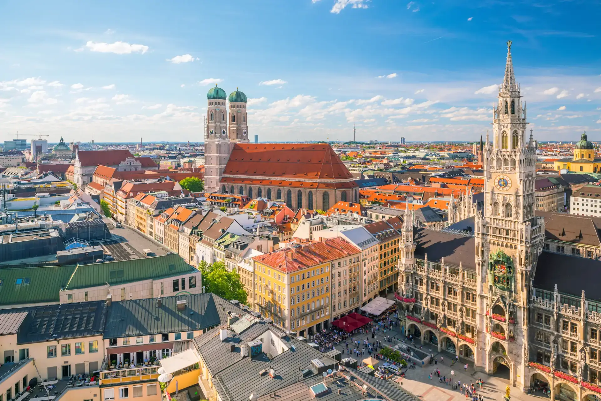München Skyline mit Marienplatz